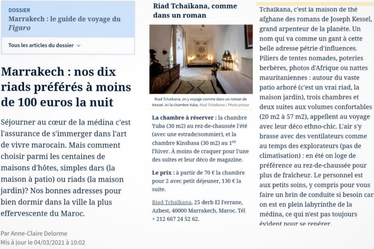 Riad Tchaikana Marrakesh Ngoại thất bức ảnh